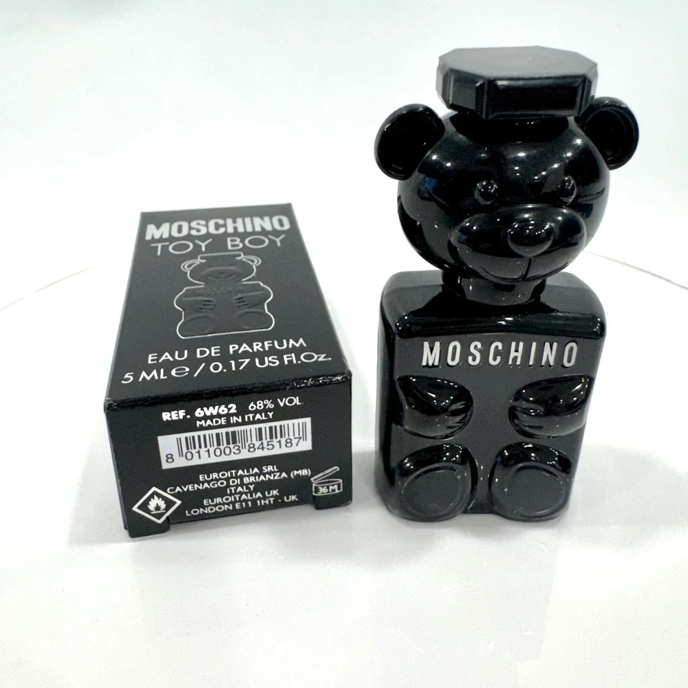 Moschino Toy Boy Eau de Parfum Men 5ml 0.17oz Mini Black Teddy Bear Fragrance